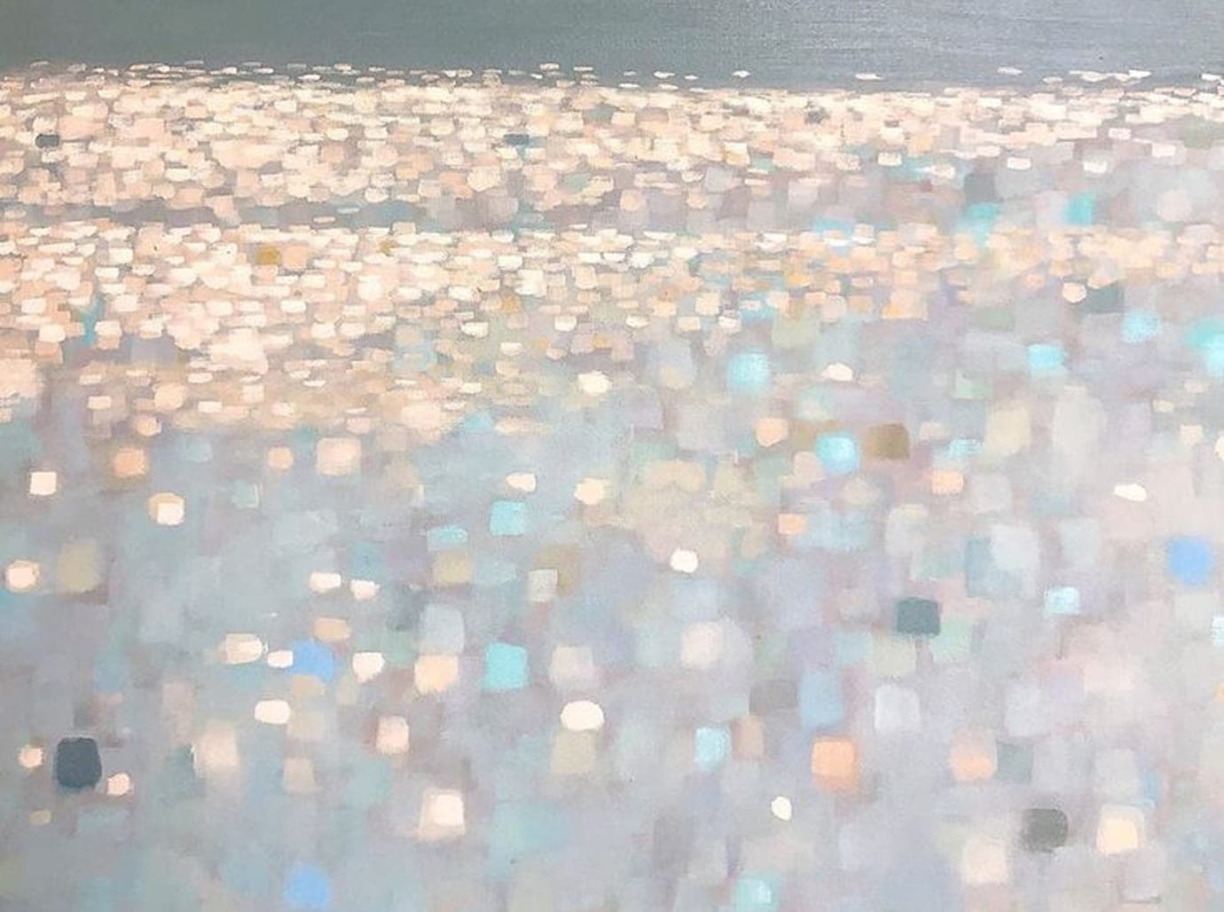 Абстрактная картина с сияющими световыми бликами в стиле боке